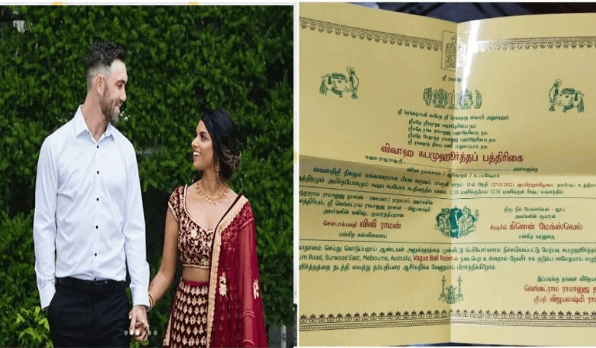 Glenn Maxwell To Tie Knot With Indian-Origin Vini Raman, Tamil-Style Invitation Card Goes Viral